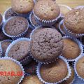 MAGDALENAS DE CHOCOLATE Y DOS SABORES