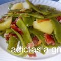 Judias tiernas al vapor con jamón en Olla GM