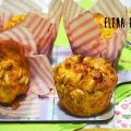Muffins salados con membrillo, beicon y piñones