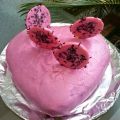 TARTA CORAZÓN ROSA