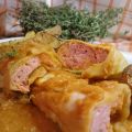 Col rellena de chorizo de pollo