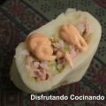 Rollito de patata relleno de ensalada