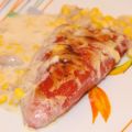 Pimiento relleno de atún y millo.