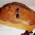 Plum-cake de vainilla y cacao con arándanos