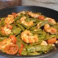 WOK DE JUDIAS VERDES CON GAMBAS