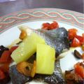 Dorada salteada con Tomate y aceitunas negras