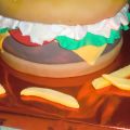 Tarta fondant hamburguesa (hamburger cake).