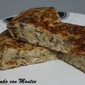 Tortilla de berenjena y cebolla
