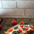 Lasaña caprese vegetariana
