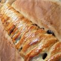 Trenza de hojaldre con chocolate