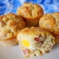 Muffin salado de bacon y huevo