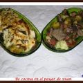 Gratinado de coles de bruselas y setas