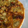 Quiche de alcachofas y salami