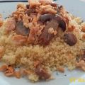 Cous-cous con salteado de champiñones al ajillo