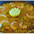 PAELLA CON AJETES Y LANGOSTINOS