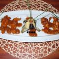Solomillos  de pollo en salsa de brevas.