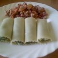 CANELONES FRÍOS DE ESPINACAS, QUESO Y MAÍZ