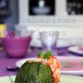 Calabacines rellenos con gambas y jamón