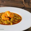 JUDÍAS VERDINAS CON LANGOSTINOS