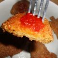 Seitán Empanado con Agridulce de Pimientos