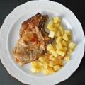 Chuletas de cerdo con mostaza y miel
