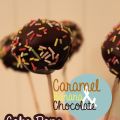 Cake Pops de caramelo, plátano y chocolate.