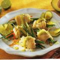 rollos de pescado con verduras