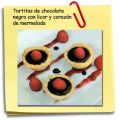 Tartitas de chocolate negro de licor y corazón[...]