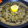 Arroz con calamares en su tinta de lata
