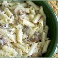 Macarrones con champiñones al ajillo