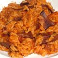 Arroz con calamares en salsa americana
