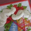 Bigotes Papá Noel de chocolate blanco