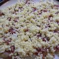 Espárragos con jamón y huevo