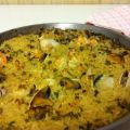 Paella de pescado low cost