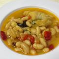 alubias con bacalao