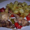 Conejo con papas, con salsa de higos. Cocinado[...]