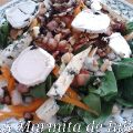 Ensalada de espinacas a los dos quesos