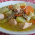 Salmón con patatas y escabeche de champiñones y[...]