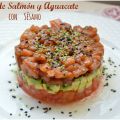 Tartar de Salmón y Aguacate con Sésamo