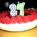 Cheesecake con frambuesas