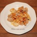 PULPITOS CON GNOCCHI EN SALSA DE TETILLA