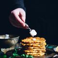 Tortitas con harina de garbanzos y zanahorias