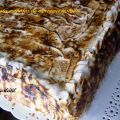 Tarta milhojas de merengue tostado
