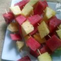 Brochetas de sandia y piña