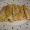 Canelones de pollo, magro y setas