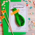 Invitaciones de boda con mensaje en un globo