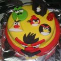 Tarta de cumpleaños de  Angry Birds