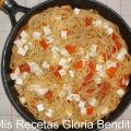 ESPAGUETIS CON TOMATE Y QUESO FETA