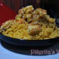 Cous cous #singluten con langostinos al curry
