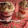 Vasitos de fresas y yogur